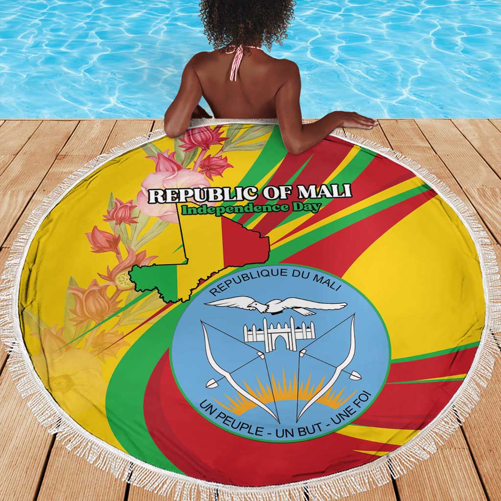 Afro Mali Beach Blanket Happy 65th Anniversary Independence - African Pride