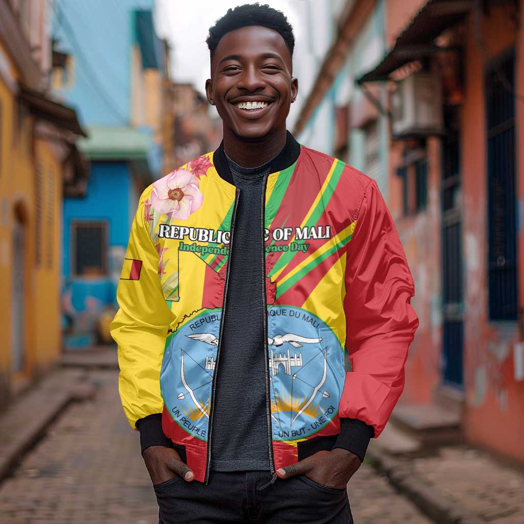 Personalized Afro Mali Bomber Jacket Happy 65th Anniversary Independence - African Pride
