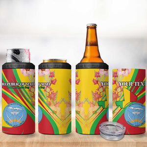 Personalized Afro Mali 4 in 1 Can Cooler Tumbler Happy 65th Anniversary Independence - African Pride