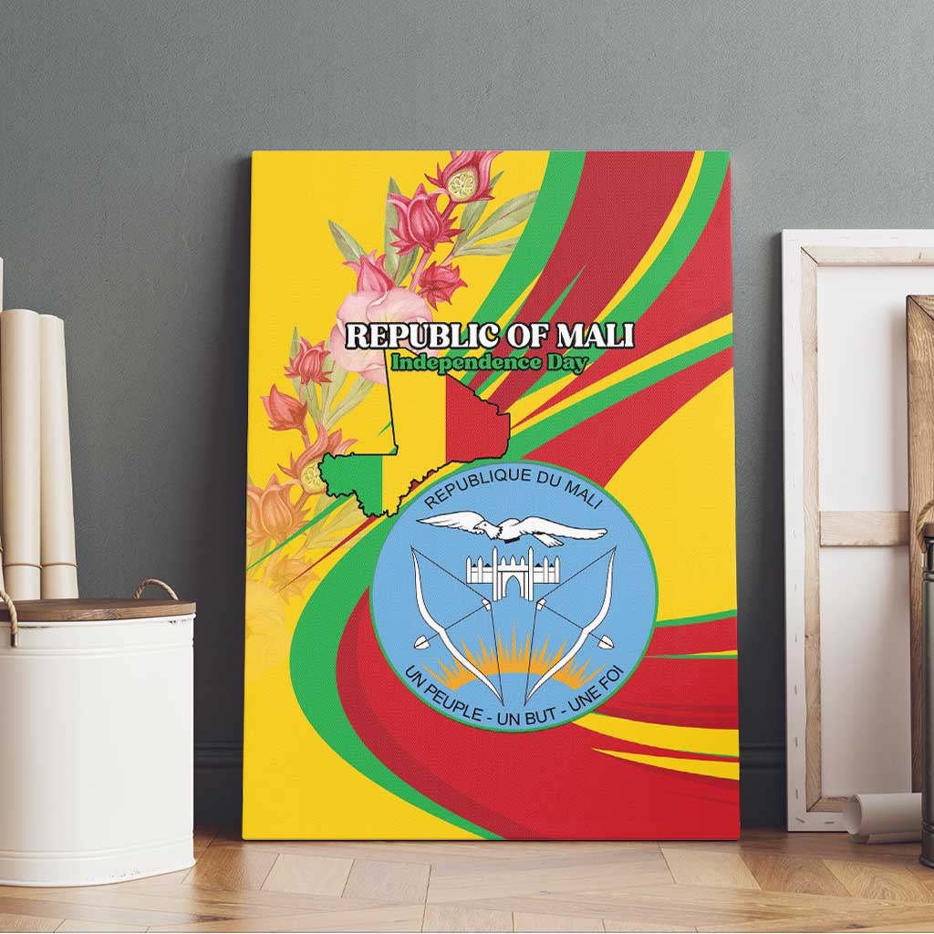Afro Mali Canvas Wall Art Happy 65th Anniversary Independence - African Pride