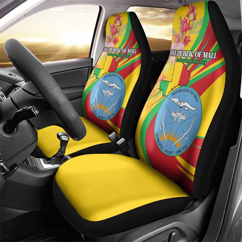 Afro Mali Car Seat Cover Happy 65th Anniversary Independence - African Pride