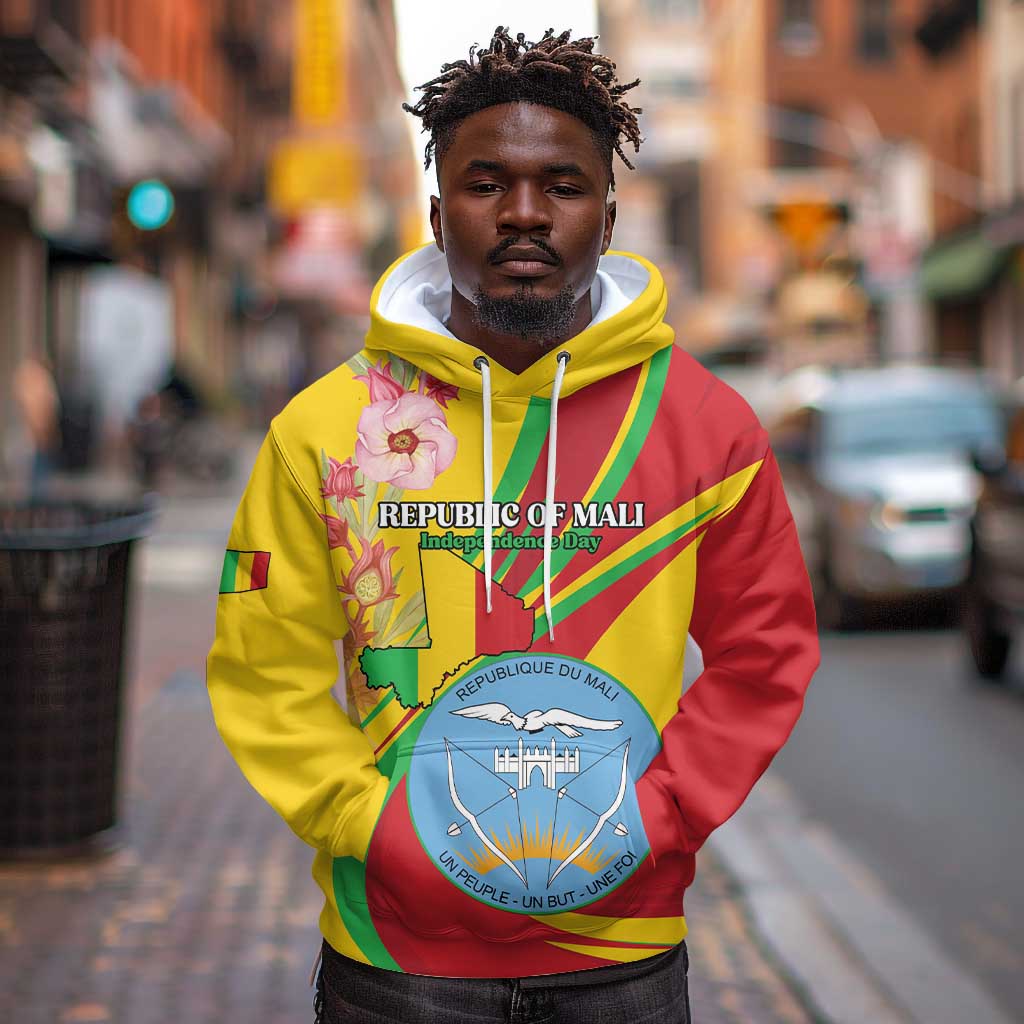 Personalized Afro Mali Hoodie Happy 65th Anniversary Independence - African Pride