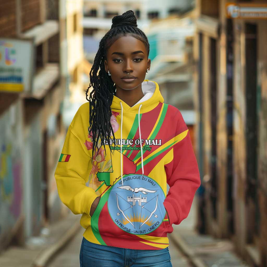 Personalized Afro Mali Hoodie Happy 65th Anniversary Independence - African Pride
