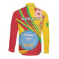 Personalized Afro Mali Long Sleeve Button Shirt Happy 65th Anniversary Independence - African Pride
