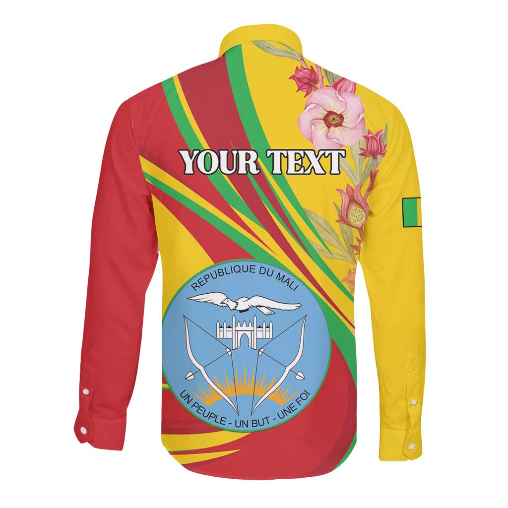 Personalized Afro Mali Long Sleeve Button Shirt Happy 65th Anniversary Independence - African Pride