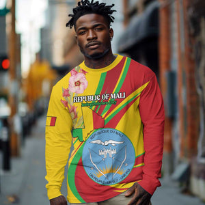 Personalized Afro Mali Long Sleeve Shirt Happy 65th Anniversary Independence - African Pride