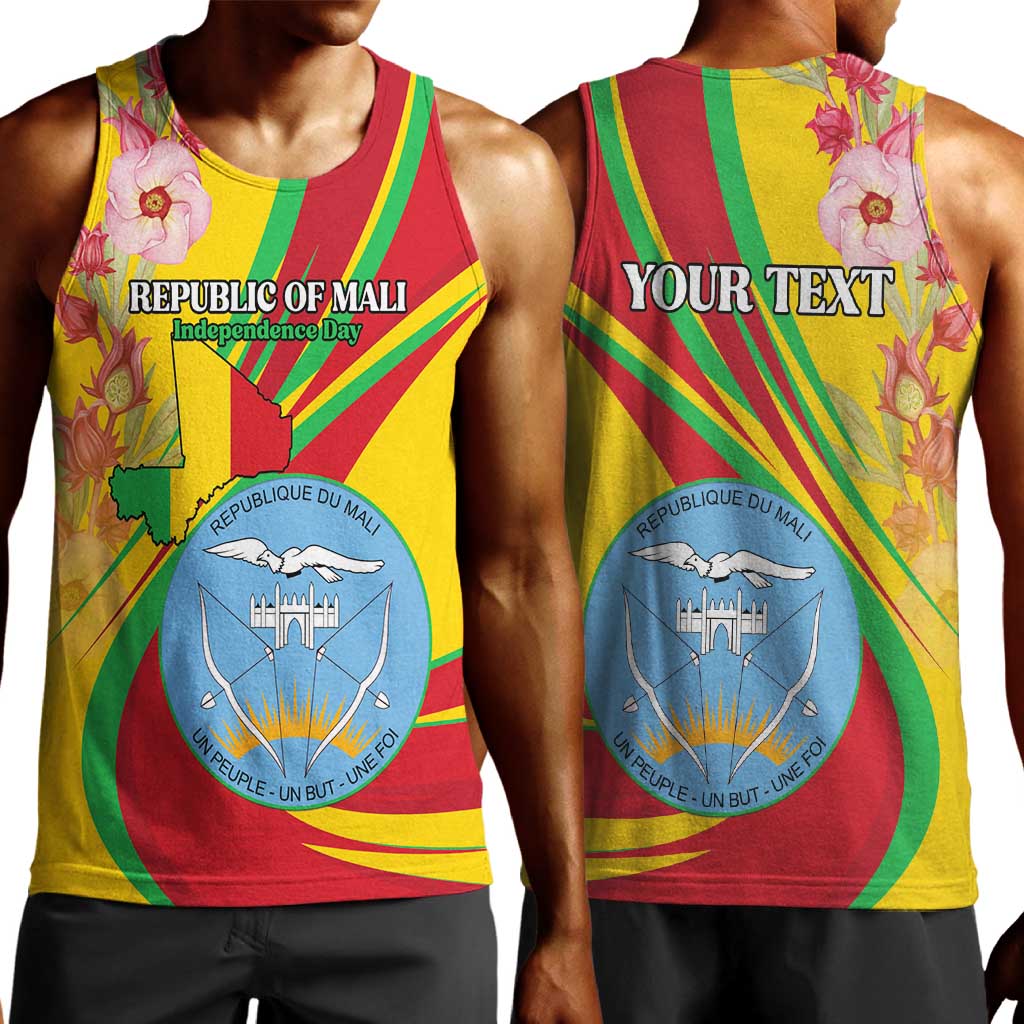 Personalized Afro Mali Men Tank Top Happy 65th Anniversary Independence - African Pride