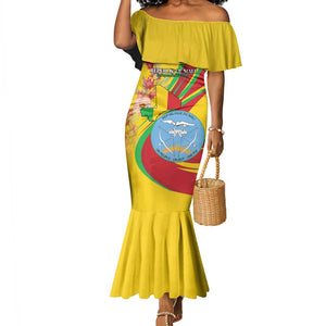 Personalized Afro Mali Mermaid Dress Happy 65th Anniversary Independence - African Pride