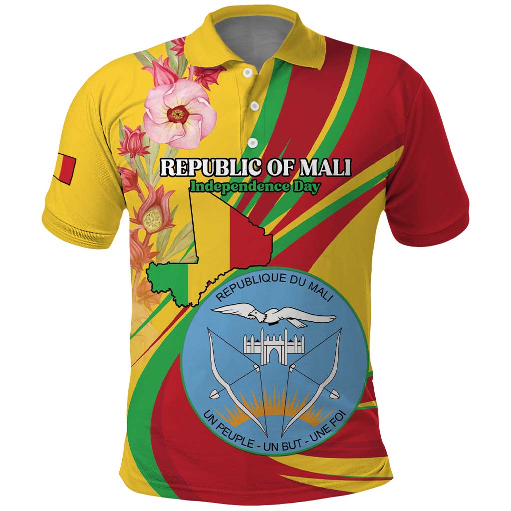 Personalized Afro Mali Polo Shirt Happy 65th Anniversary Independence - African Pride