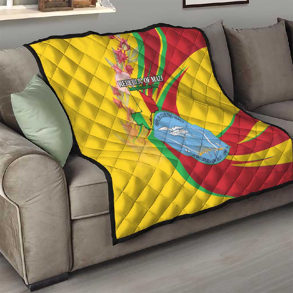 Afro Mali Quilt Happy 65th Anniversary Independence - African Pride