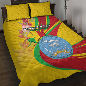 Afro Mali Quilt Bed Set Happy 65th Anniversary Independence - African Pride