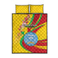 Afro Mali Quilt Bed Set Happy 65th Anniversary Independence - African Pride