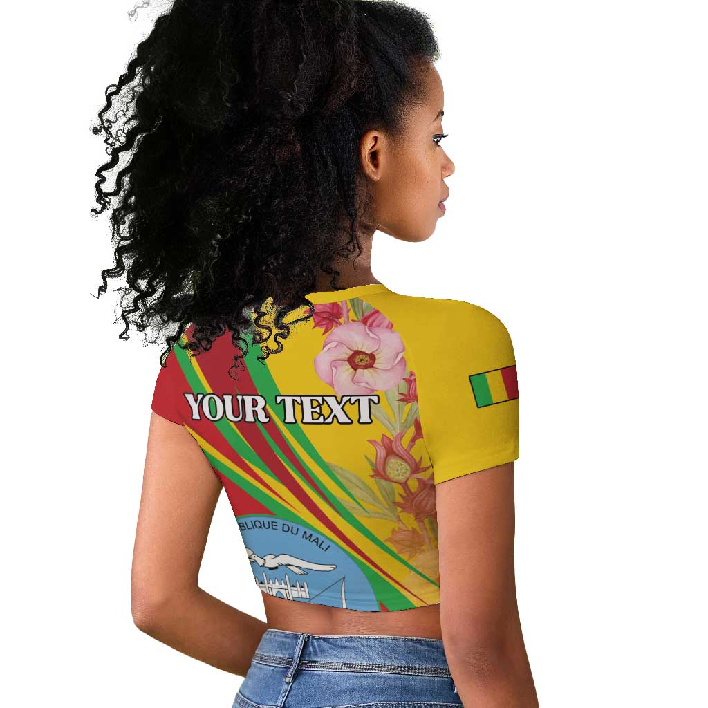 Personalized Afro Mali Raglan Cropped T shirt Happy 65th Anniversary Independence - African Pride