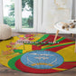 Afro Mali Round Carpet Happy 65th Anniversary Independence - African Pride