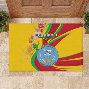 Afro Mali Rubber Doormat Happy 65th Anniversary Independence - African Pride