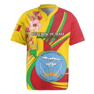 Personalized Afro Mali Rugby Jersey Happy 65th Anniversary Independence - African Pride