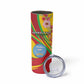 Personalized Afro Mali Skinny Tumbler Happy 65th Anniversary Independence - African Pride