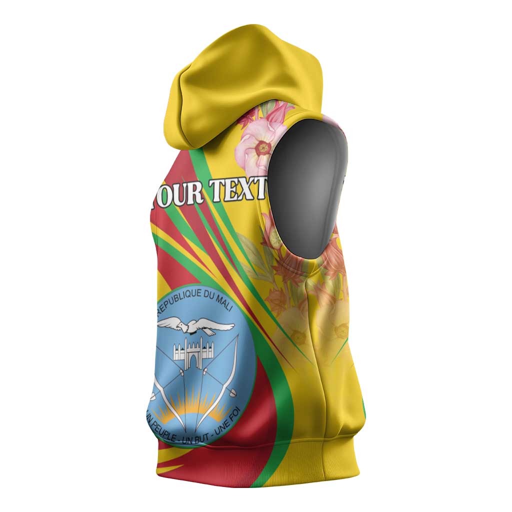 Personalized Afro Mali Sleeveless Hoodie Happy 65th Anniversary Independence - African Pride