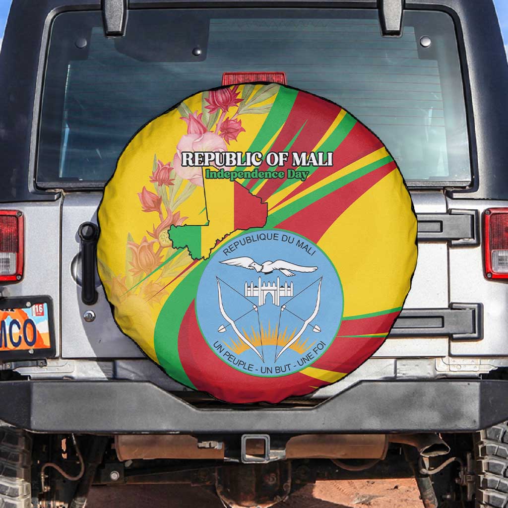 Afro Mali Spare Tire Cover Happy 65th Anniversary Independence - African Pride