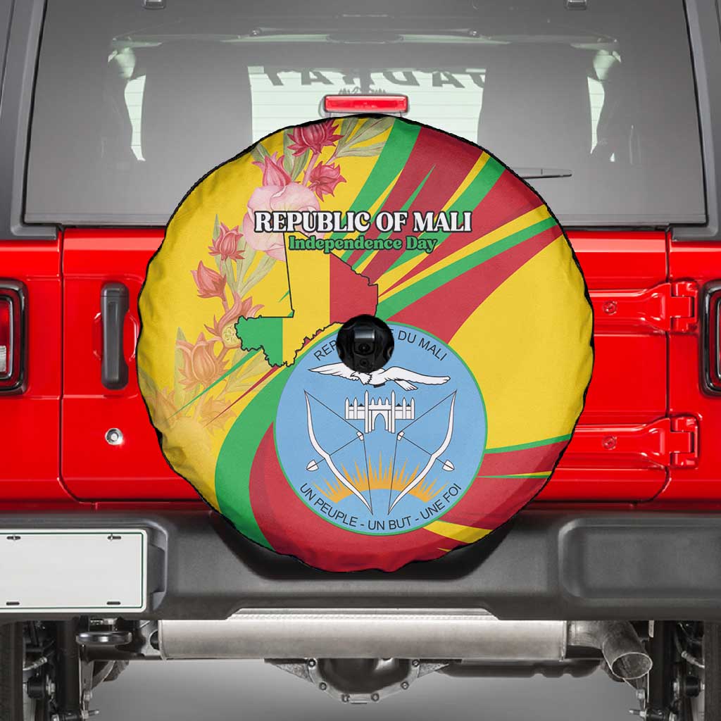 Afro Mali Spare Tire Cover Happy 65th Anniversary Independence - African Pride