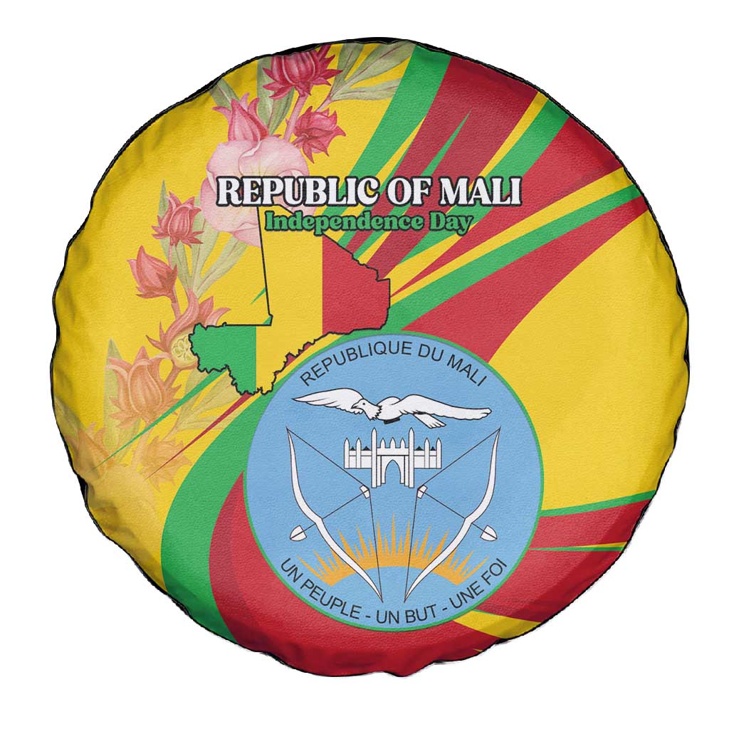 Afro Mali Spare Tire Cover Happy 65th Anniversary Independence - African Pride