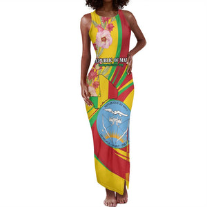 Personalized Afro Mali Tank Maxi Dress Happy 65th Anniversary Independence - African Pride