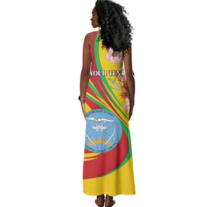 Personalized Afro Mali Tank Maxi Dress Happy 65th Anniversary Independence - African Pride