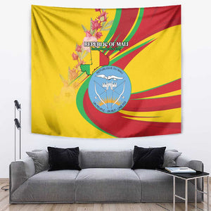 Afro Mali Tapestry Happy 65th Anniversary Independence - African Pride
