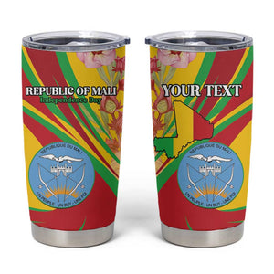 Personalized Afro Mali Tumbler Cup Happy 65th Anniversary Independence - African Pride