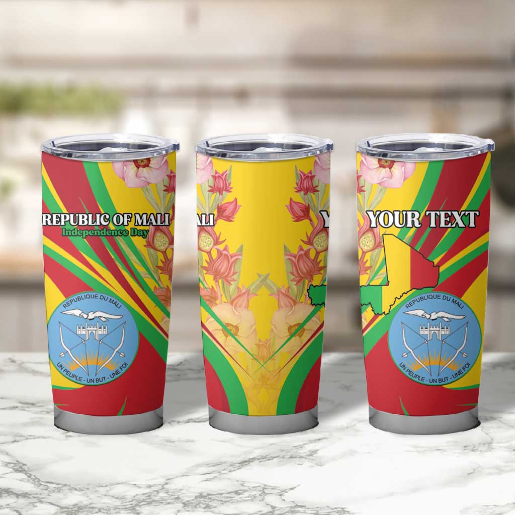 Personalized Afro Mali Tumbler Cup Happy 65th Anniversary Independence - African Pride