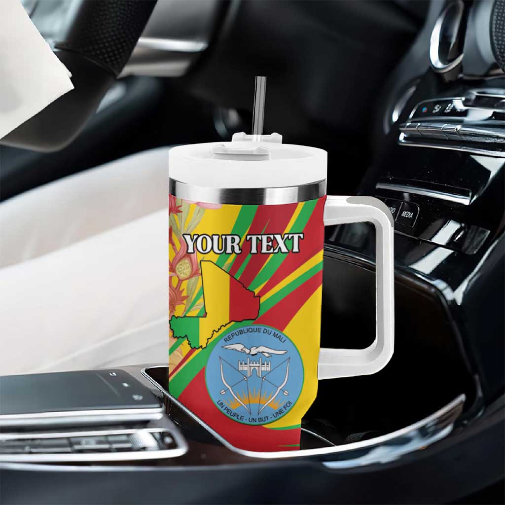 Personalized Afro Mali Tumbler With Handle Happy 65th Anniversary Independence - African Pride