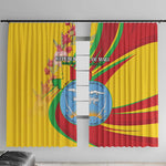 Afro Mali Window Curtain Happy 65th Anniversary Independence - African Pride