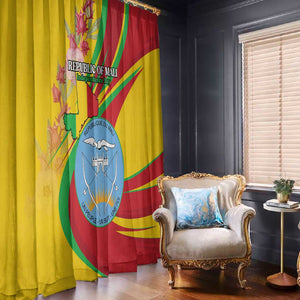 Afro Mali Window Curtain Happy 65th Anniversary Independence - African Pride