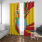 Afro Mali Window Curtain Happy 65th Anniversary Independence - African Pride