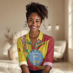 Personalized Afro Mali Women Casual Shirt Happy 65th Anniversary Independence - African Pride