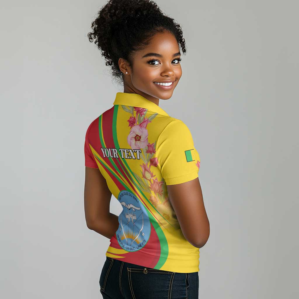 Personalized Afro Mali Women Polo Shirt Happy 65th Anniversary Independence - African Pride