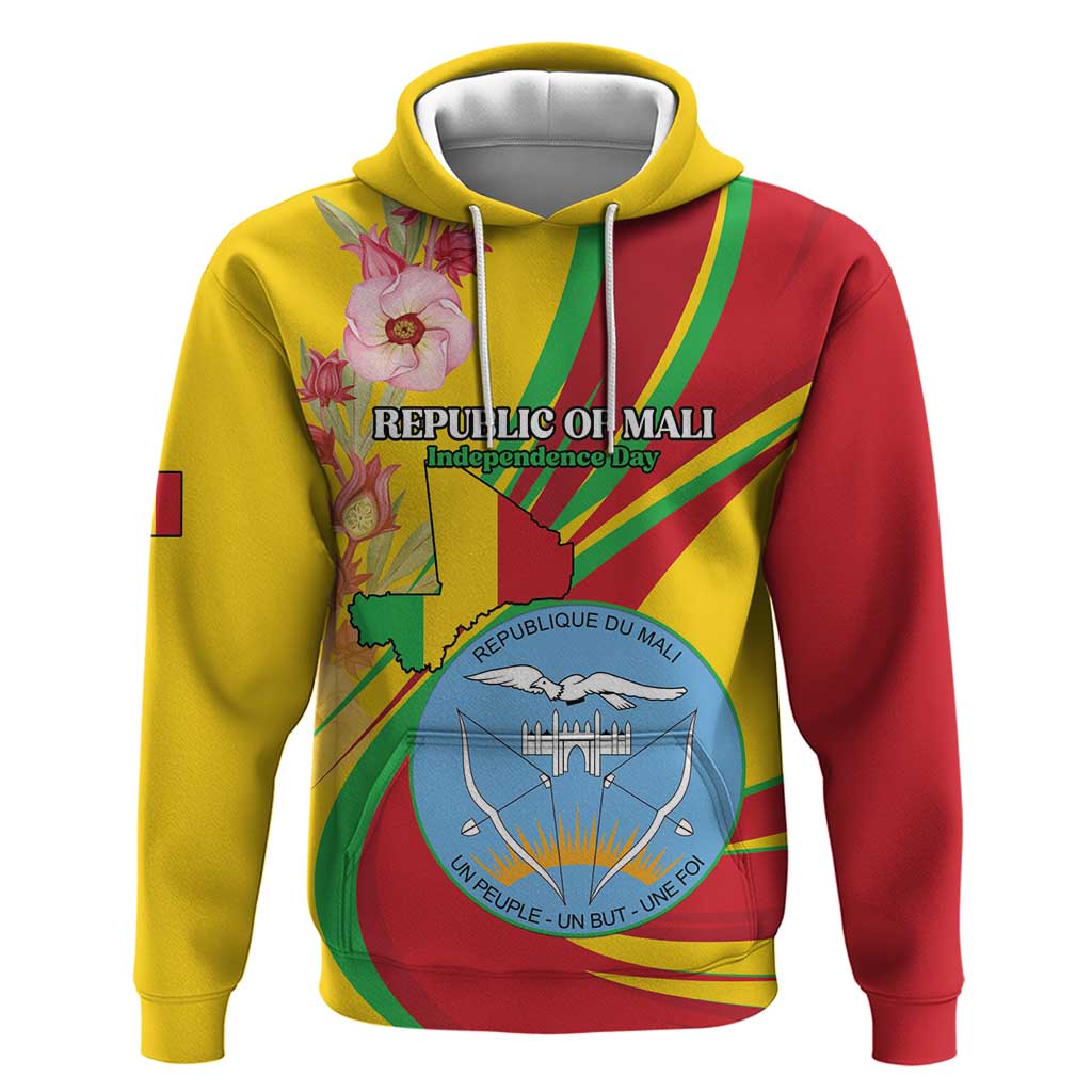 Personalized Afro Mali Zip Hoodie Happy 65th Anniversary Independence - African Pride