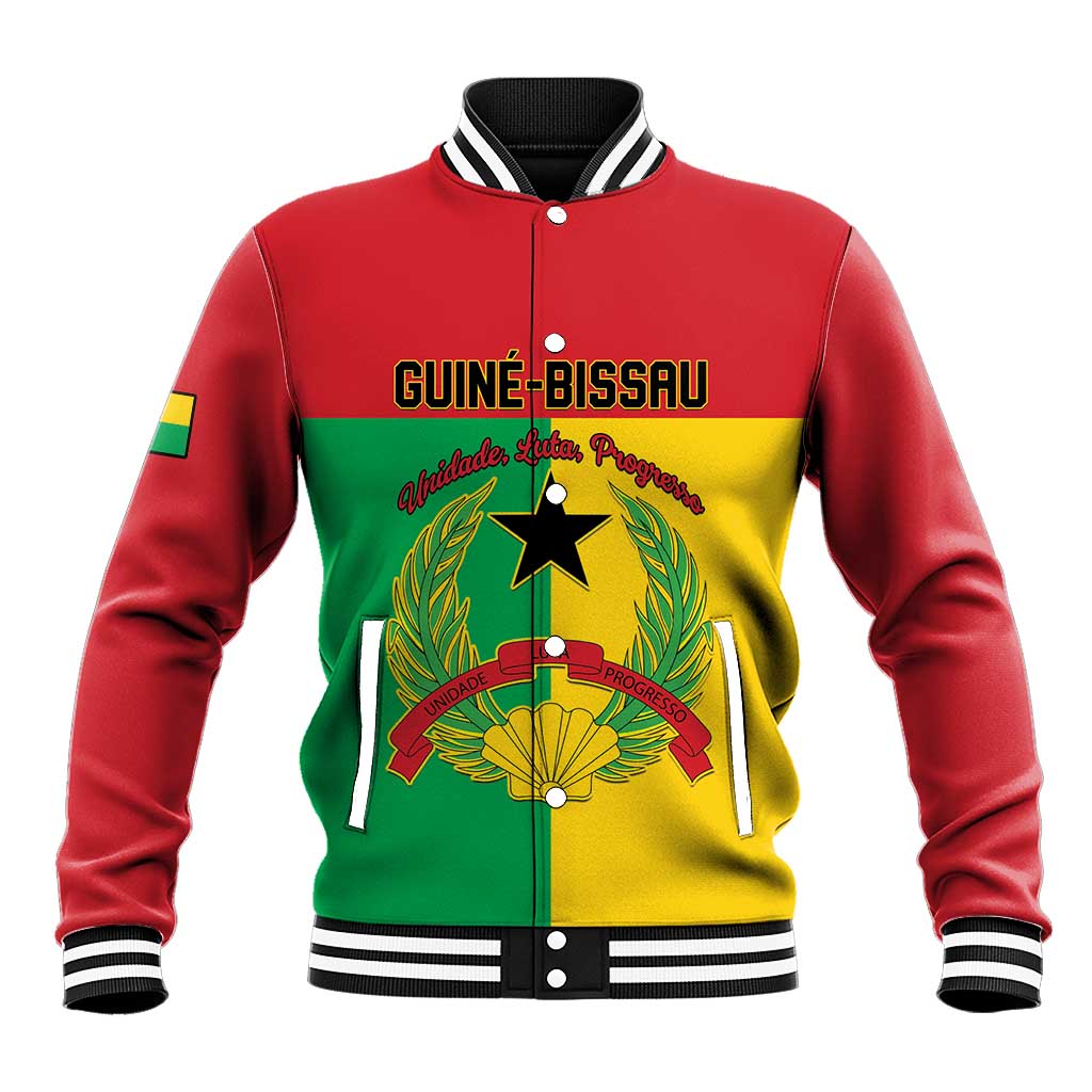Personalized Guinea-Bissau Baseball Jacket Basic Flag Style - African Pride