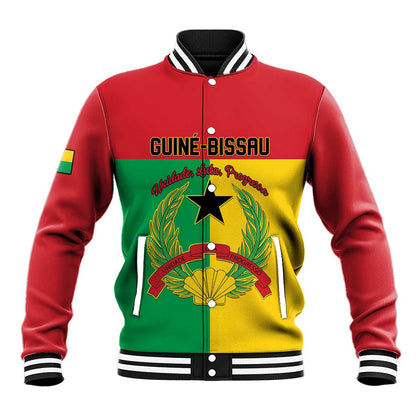 Personalized Guinea-Bissau Baseball Jacket Basic Flag Style - African Pride