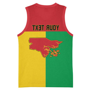 Personalized Guinea-Bissau Basketball Jersey Basic Flag Style - African Pride
