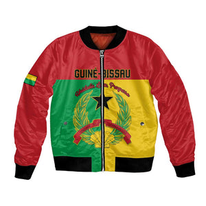 Personalized Guinea-Bissau Bomber Jacket Basic Flag Style - African Pride