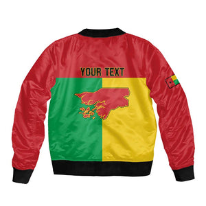 Personalized Guinea-Bissau Bomber Jacket Basic Flag Style - African Pride