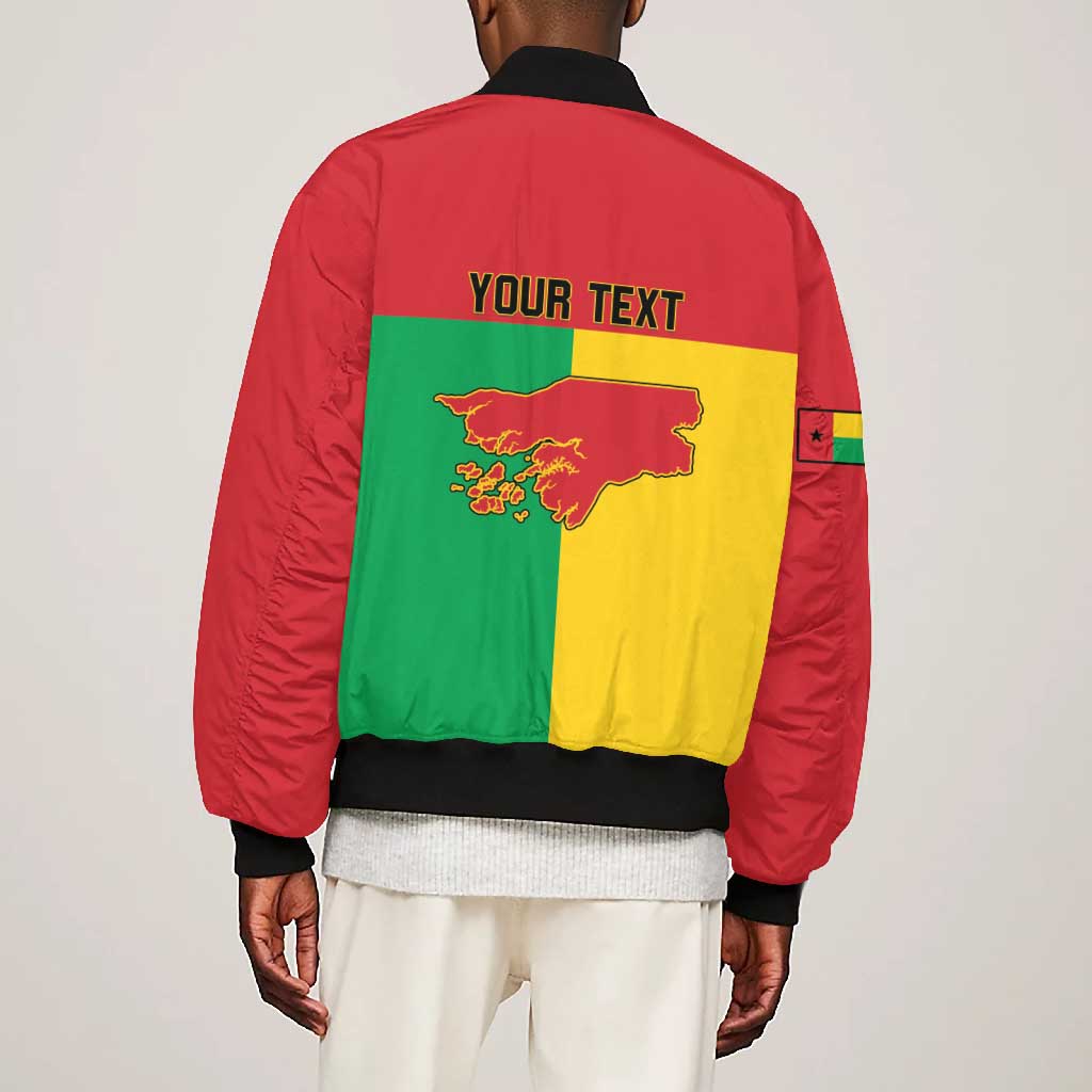 Personalized Guinea-Bissau Bomber Jacket Basic Flag Style - African Pride