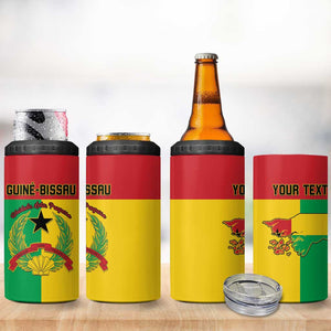Personalized Guinea-Bissau 4 in 1 Can Cooler Tumbler Basic Flag Style - African Pride