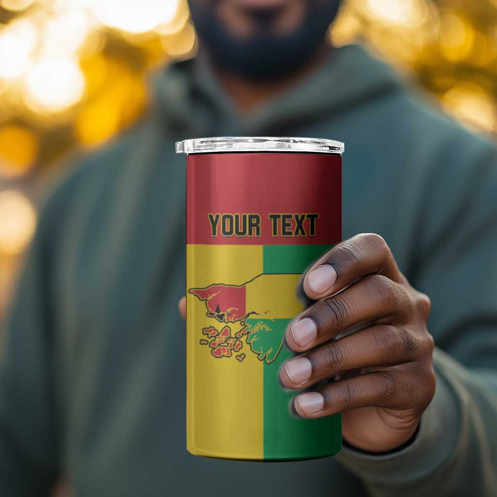 Personalized Guinea-Bissau 4 in 1 Can Cooler Tumbler Basic Flag Style - African Pride