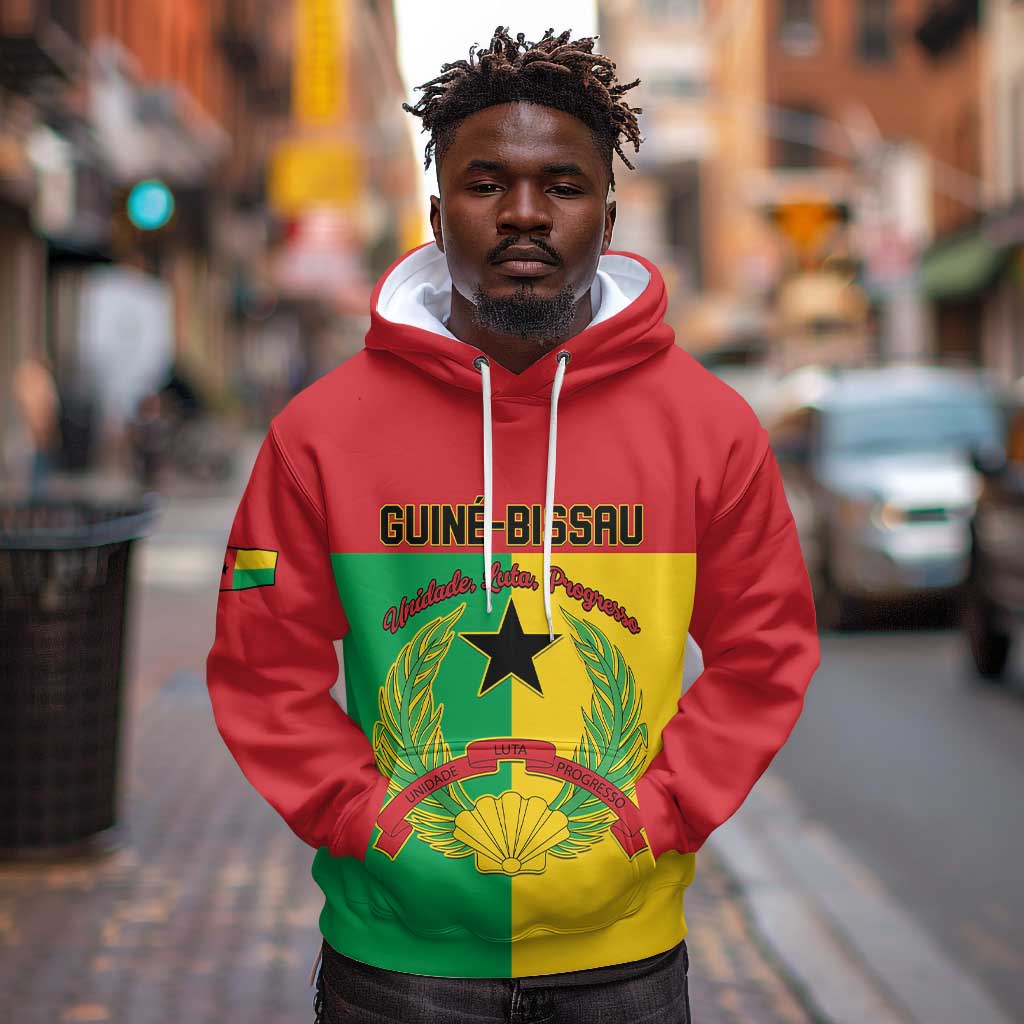 Personalized Guinea-Bissau Hoodie Basic Flag Style - African Pride