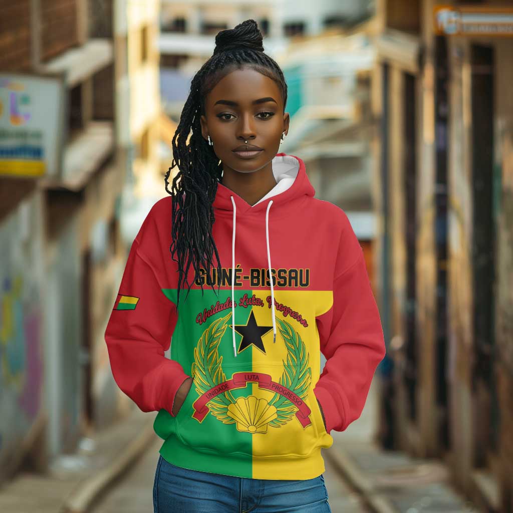 Personalized Guinea-Bissau Hoodie Basic Flag Style - African Pride