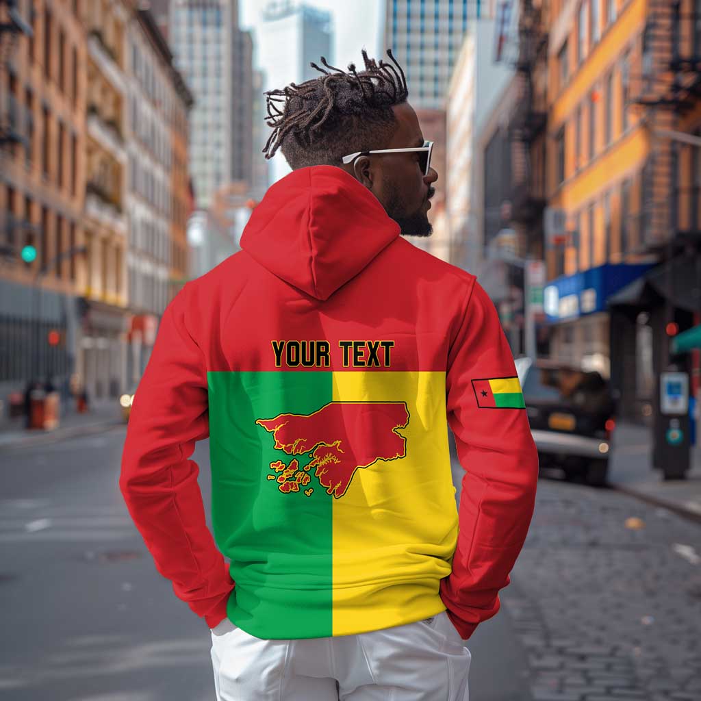 Personalized Guinea-Bissau Hoodie Basic Flag Style - African Pride