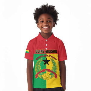 Personalized Guinea-Bissau Kid Polo Shirt Basic Flag Style - African Pride