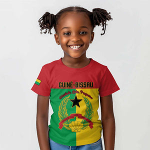 Personalized Guinea-Bissau Kid T shirt Basic Flag Style - African Pride